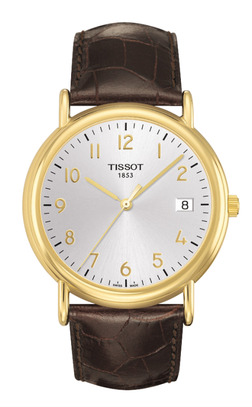 Tissot T907.410.16.032.00 : Carson Quartz 40 Yellow Gold / Silver / Strap
