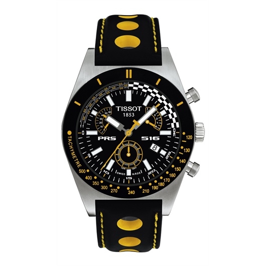 Tissot T91.1.428.51 : PRS 516 Quartz Chronograph 40 Stainless Steel / Black / Strap