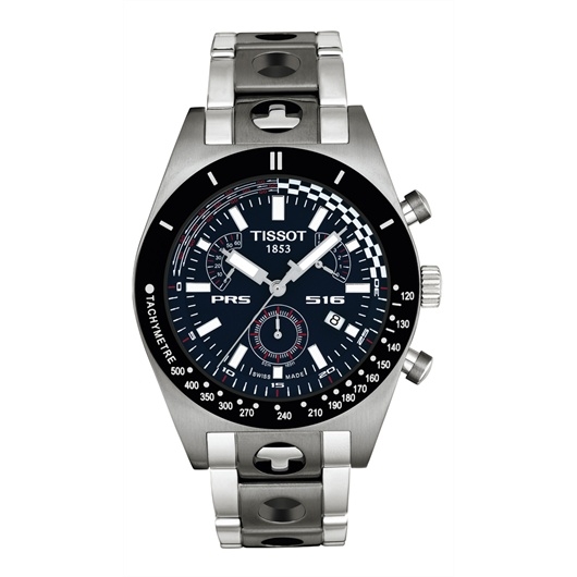 Tissot T91.1.488.41 : PRS 516 Quartz Chronograph 40 Stainless Steel / Black / Bracelet