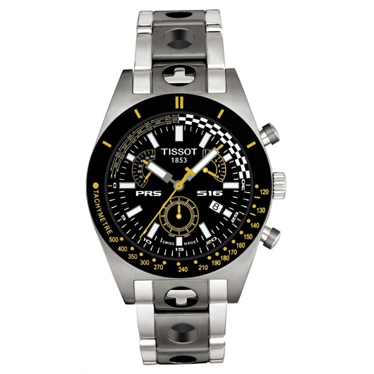 Tissot T91.1.488.51 : PRS 516 Quartz Chronograph 40 Stainless Steel / Black / Bracelet