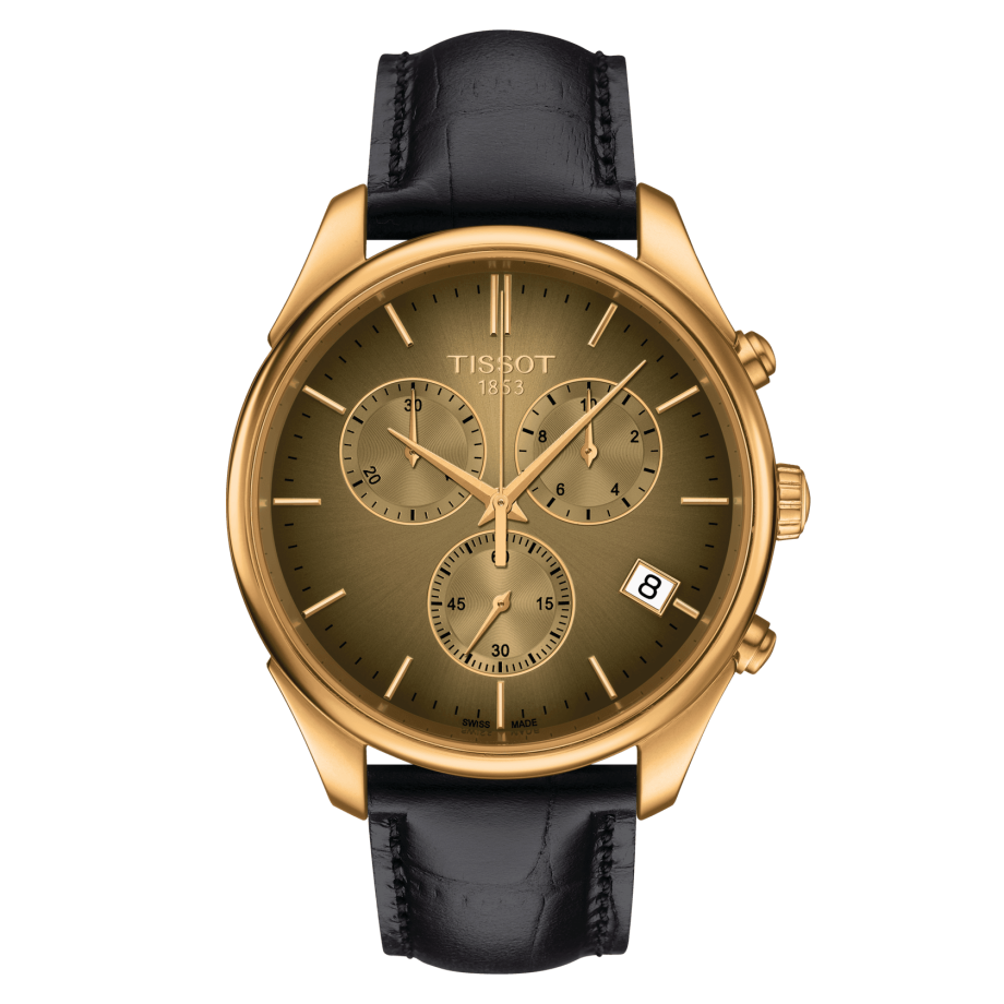 Tissot T920.417.16.291.00 : Vintage Chronograph 18k Gold / Brown