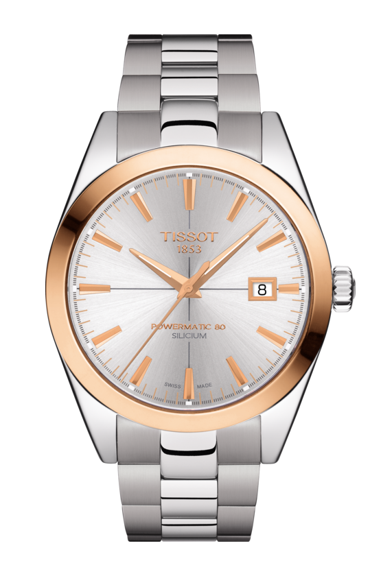 Tissot T927.407.41.031.00 : Gentleman Powermatic Stainless Steel - Rose Gold / Silver / Bracelet
