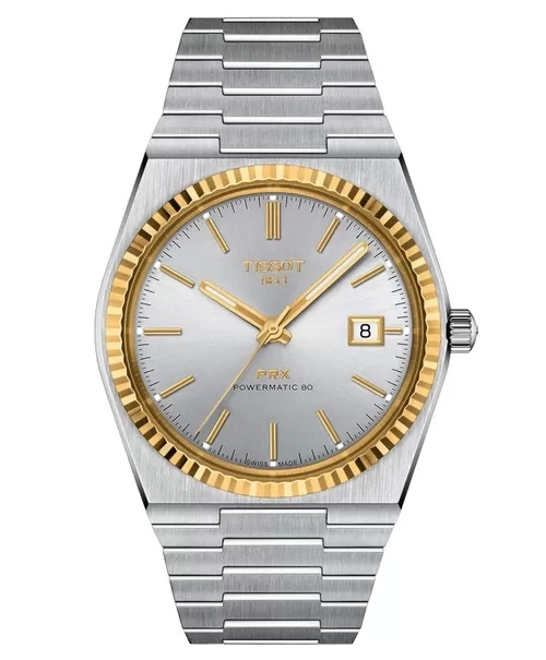 Tissot T931.407.41.031.01 : PRX Powermatic 80 Stainless Steel - Yellow Gold / Silver