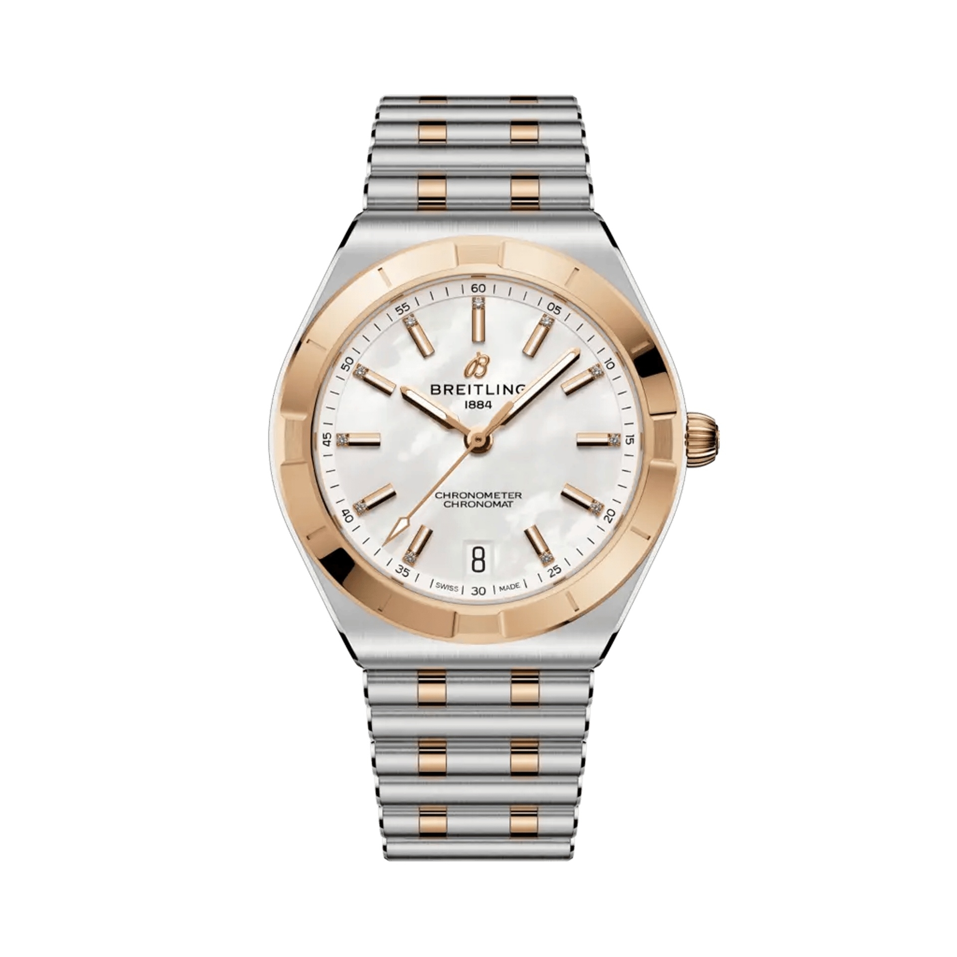 Breitling U10320101A1U1 : Chronomat Automatic 36 Stainless Steel - Red Gold / MOP / Rouleaux