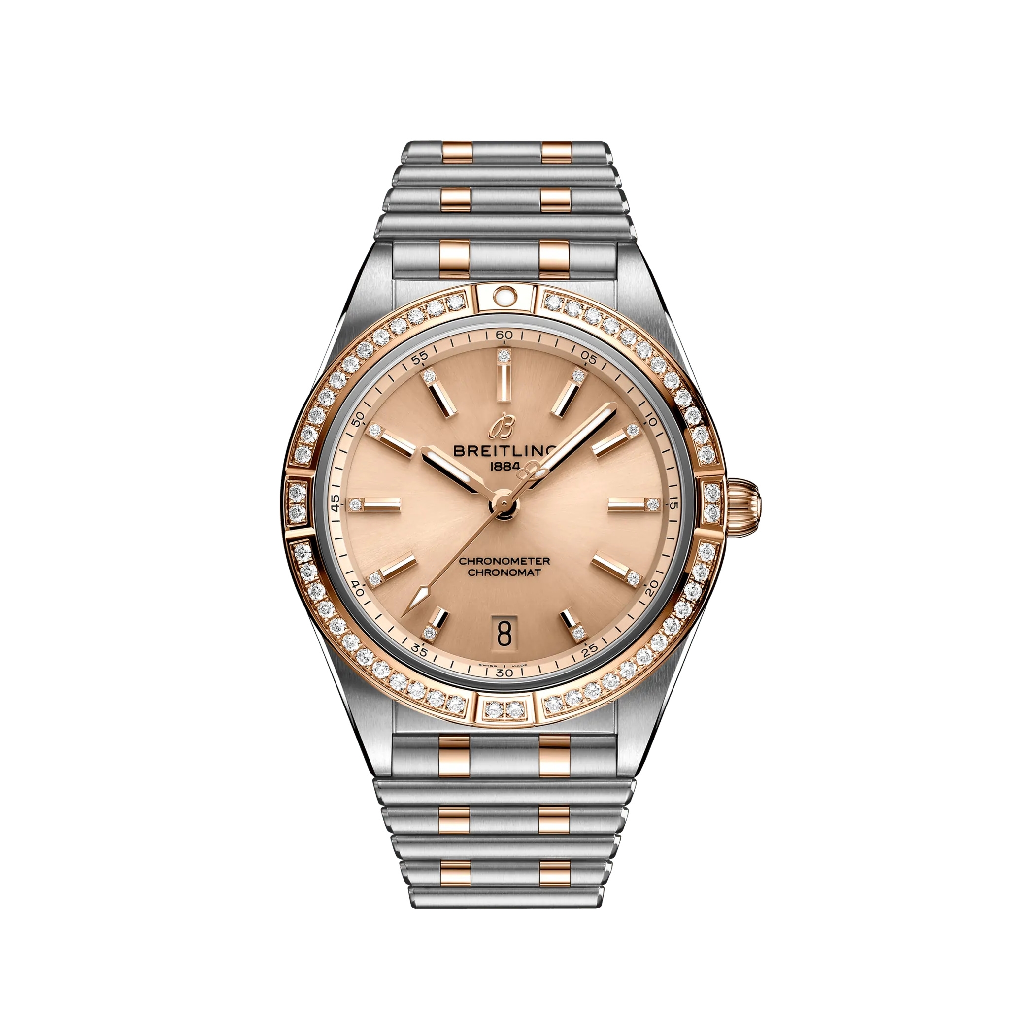 Breitling U10380591K1U1 : Chronomat Automatic 36 Stainless Steel / Red Gold - Diamond / Copper / Rouleaux