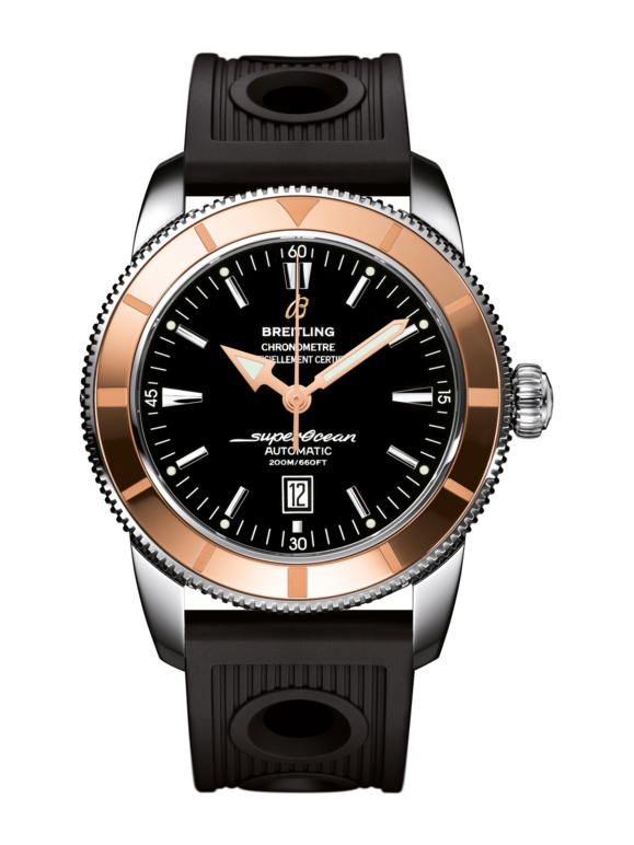 Breitling U1732012.B868.201S : Superocean Heritage 46 Stainless Steel / Red Gold / Black / Rubber