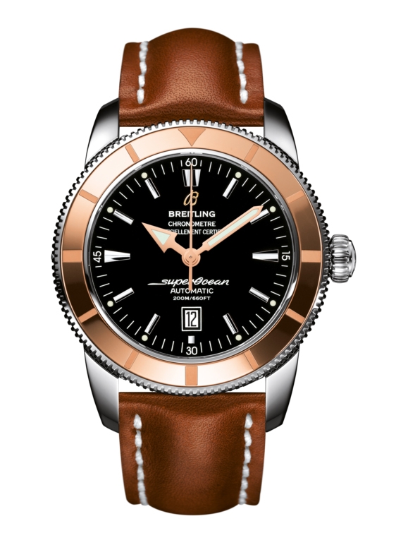Breitling U1732012.B868.439X : Superocean Heritage 46 Stainless Steel / Red Gold / Black / Calf