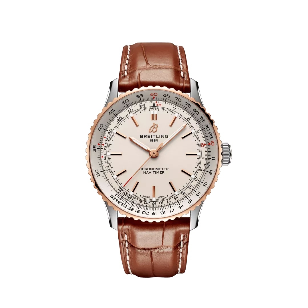 Breitling U17329F41G1P1 : Navitimer Automatic 41 Automatic Stainless Steel - Red Gold / Silver