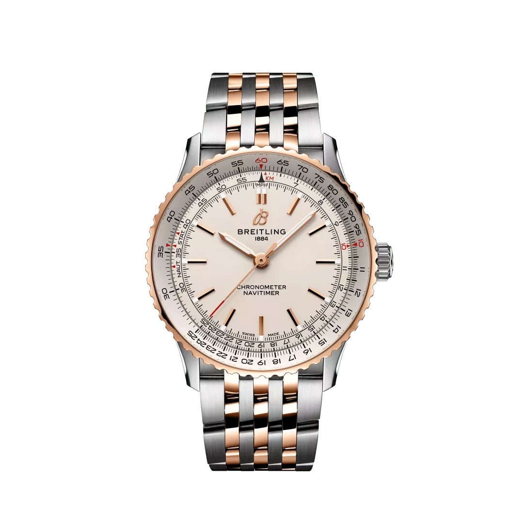 Breitling U17329F41G1U1 : Navitimer Automatic 41 Automatic Stainless Steel - Red Gold / Silver / Bracelet
