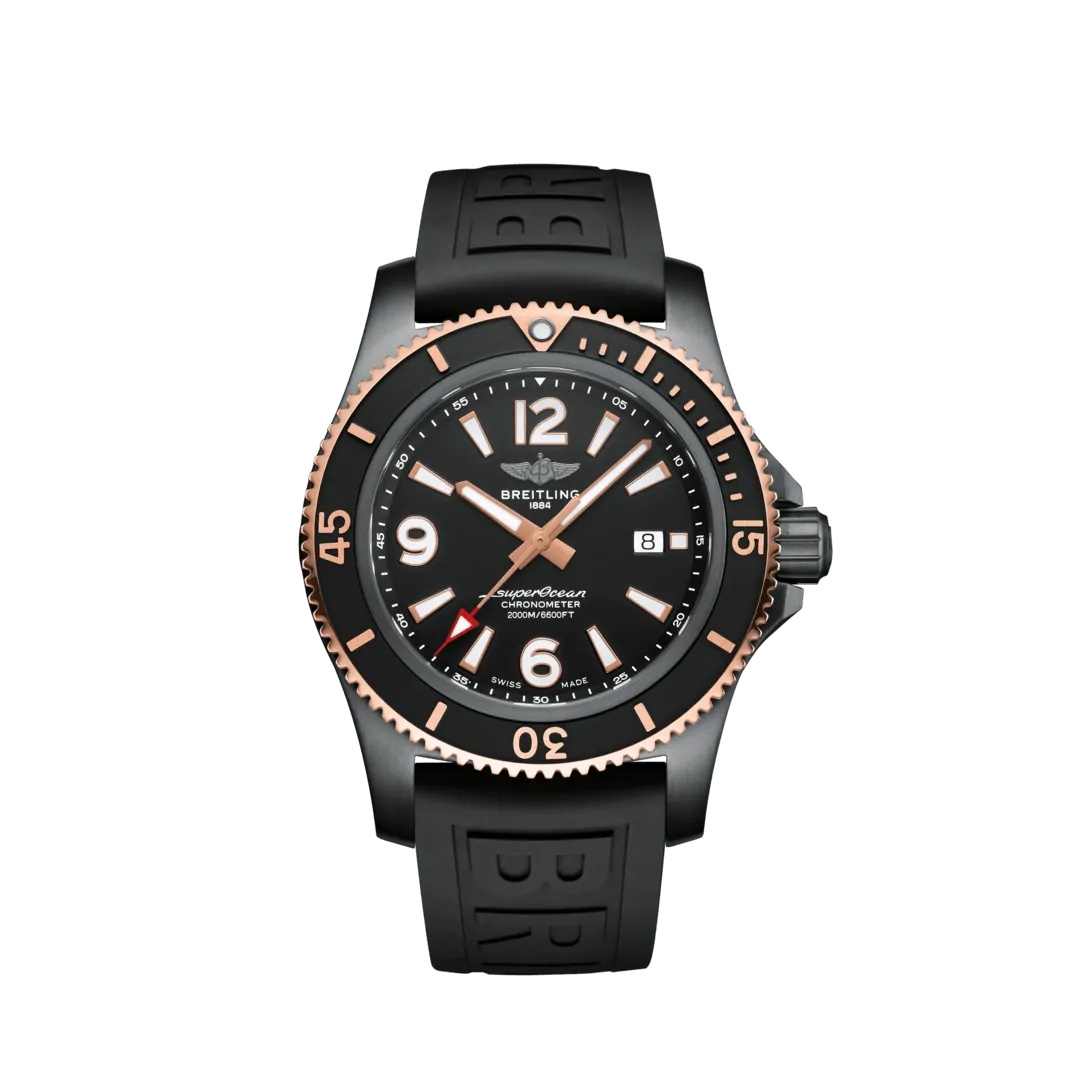 Breitling U17368221B1S1 : Superocean 46 Blacksteel / Red Gold / Black / Rubber