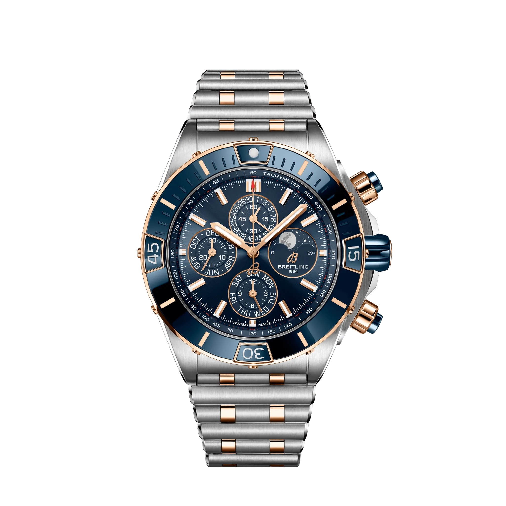 Breitling U19320161C1U1 : Super Chronomat 1461 Days 44 Stainless Steel / Red Gold / Blue / Rouleaux