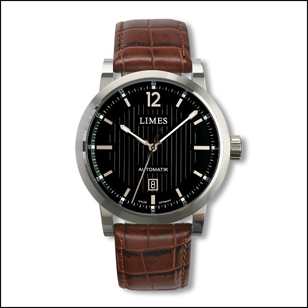 Limes U6017-LA1.4 : Chyros Automatic - Black / brown leather strap (Croco)