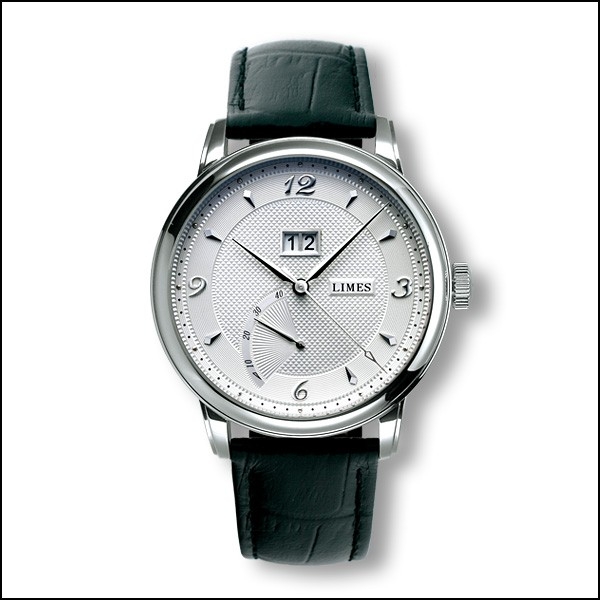 Limes U6282C-LA4.1 : Pharo BigDate - Silvered / black leather strap
