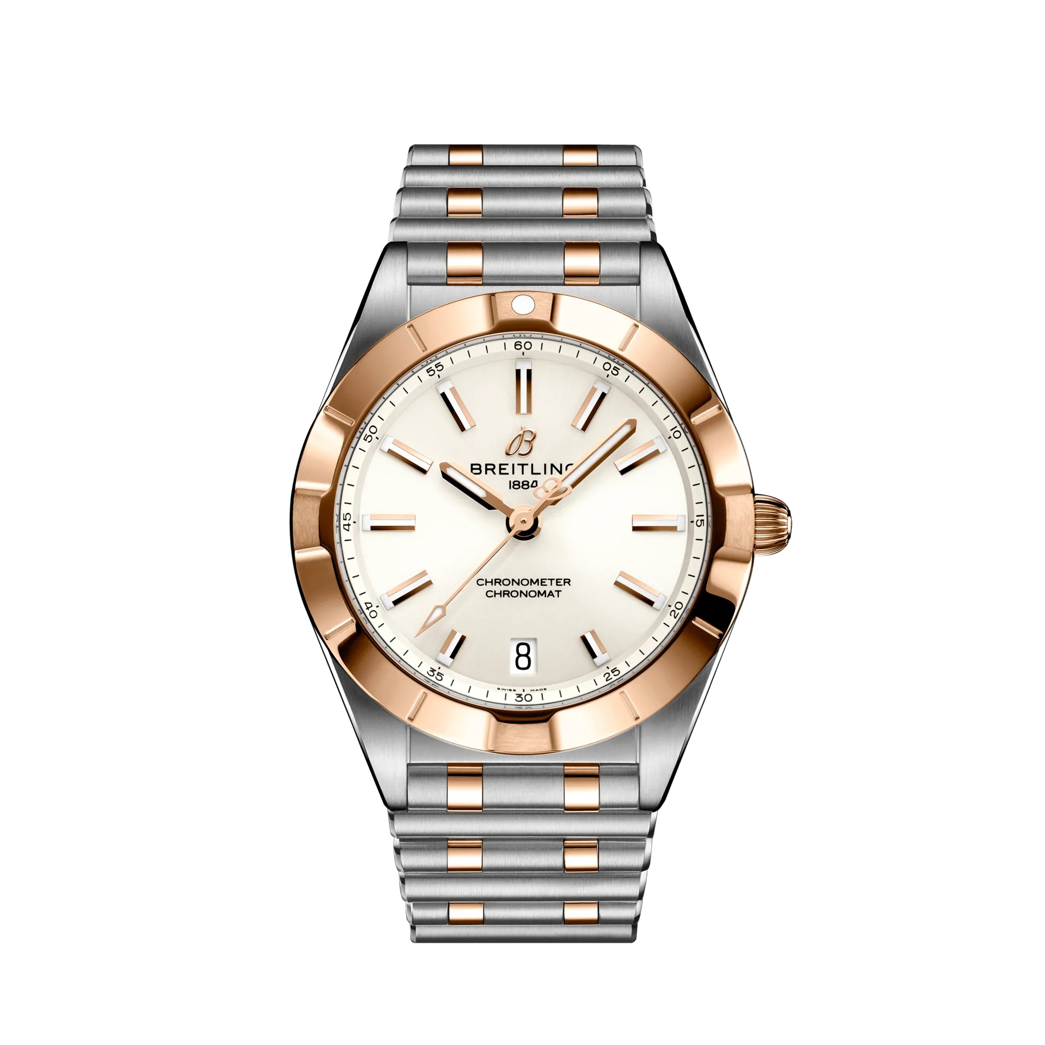 Breitling U77310101A1U1 : Chronomat 32 Stainless Steel / Red Gold / White / Rouleaux