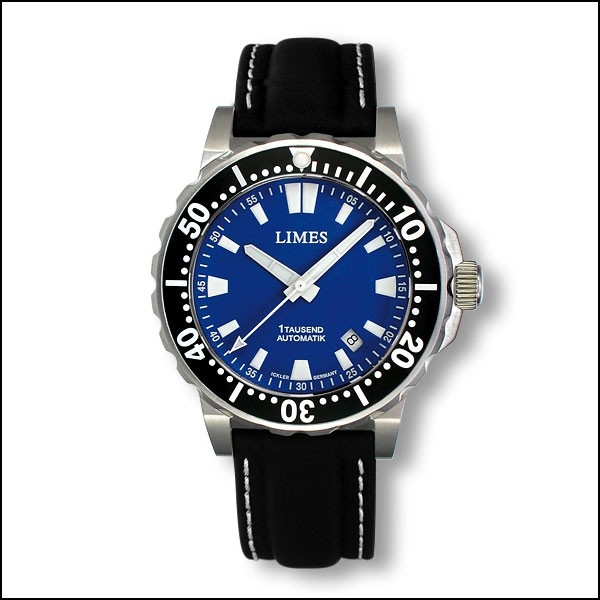 Limes U8787-LA2.7 : 1Tausend Automatic Blue - Leather strap