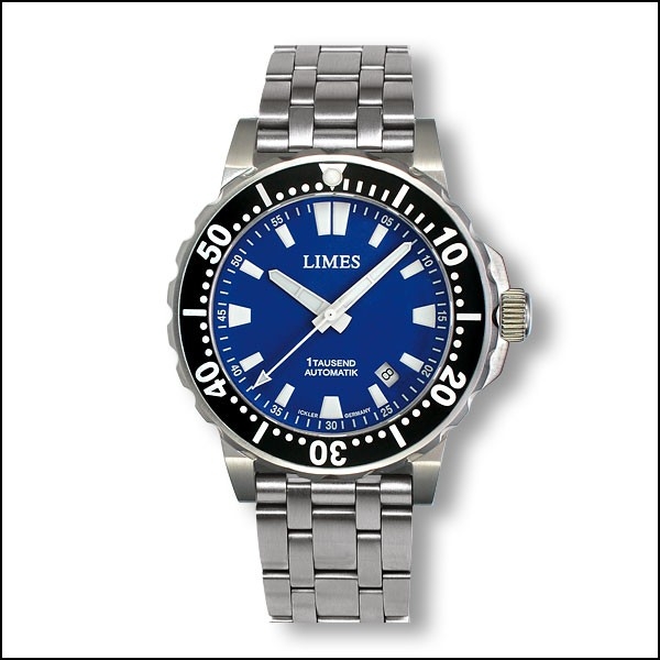 Limes U8787B-LA2.7 : 1Tausend Automatic Blue - steel bracelet