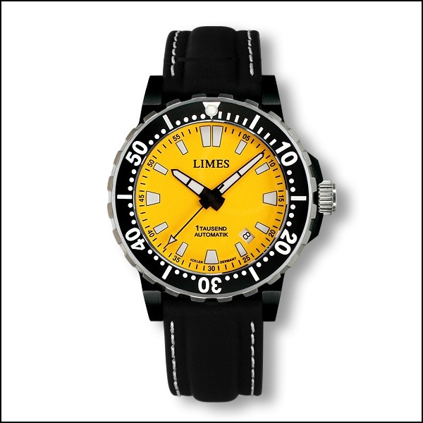 Limes U8787SW-LA2.5 : 1Tausend Automatic PVD Yellow - Leather strap