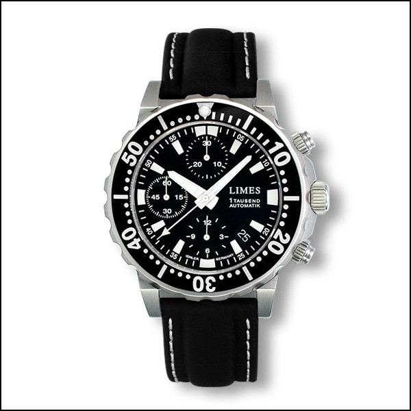 Limes U8797-LC2.1 : Endurance Chrono - Black / leather strap