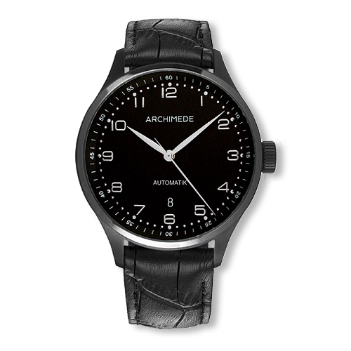 Archimede UA7929-A2.1-SW : Klassik 42 TwoTone Stainless Steel / PVD / Black / Black Leather