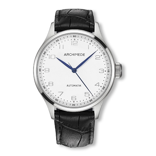 Archimede UA7929-M2.11 : Klassik 42 Stainless Steel / Silver / Black Leather