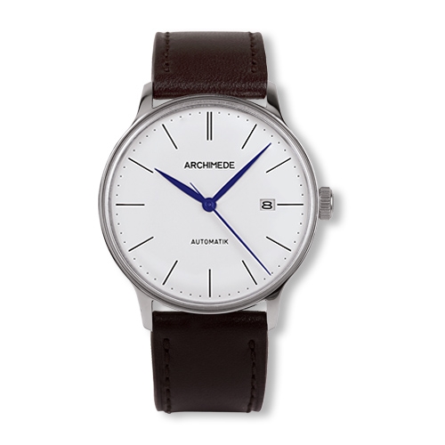 Archimede UA8069-A1.2 : 1950-1 Stainless Steel / Silver / Brown Leather