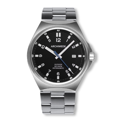 Archimede UA8241B-A1 : OutDoor 41 AntiMag Stainless Steel / Black / Bracelet