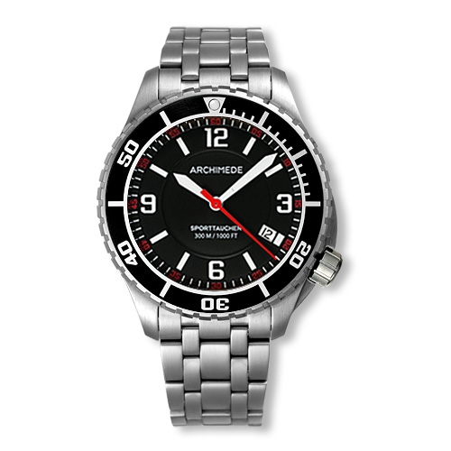 Archimede UA8974B-TS-A1.1 : SportTaucher Stainless Steel / Black / Bracelet