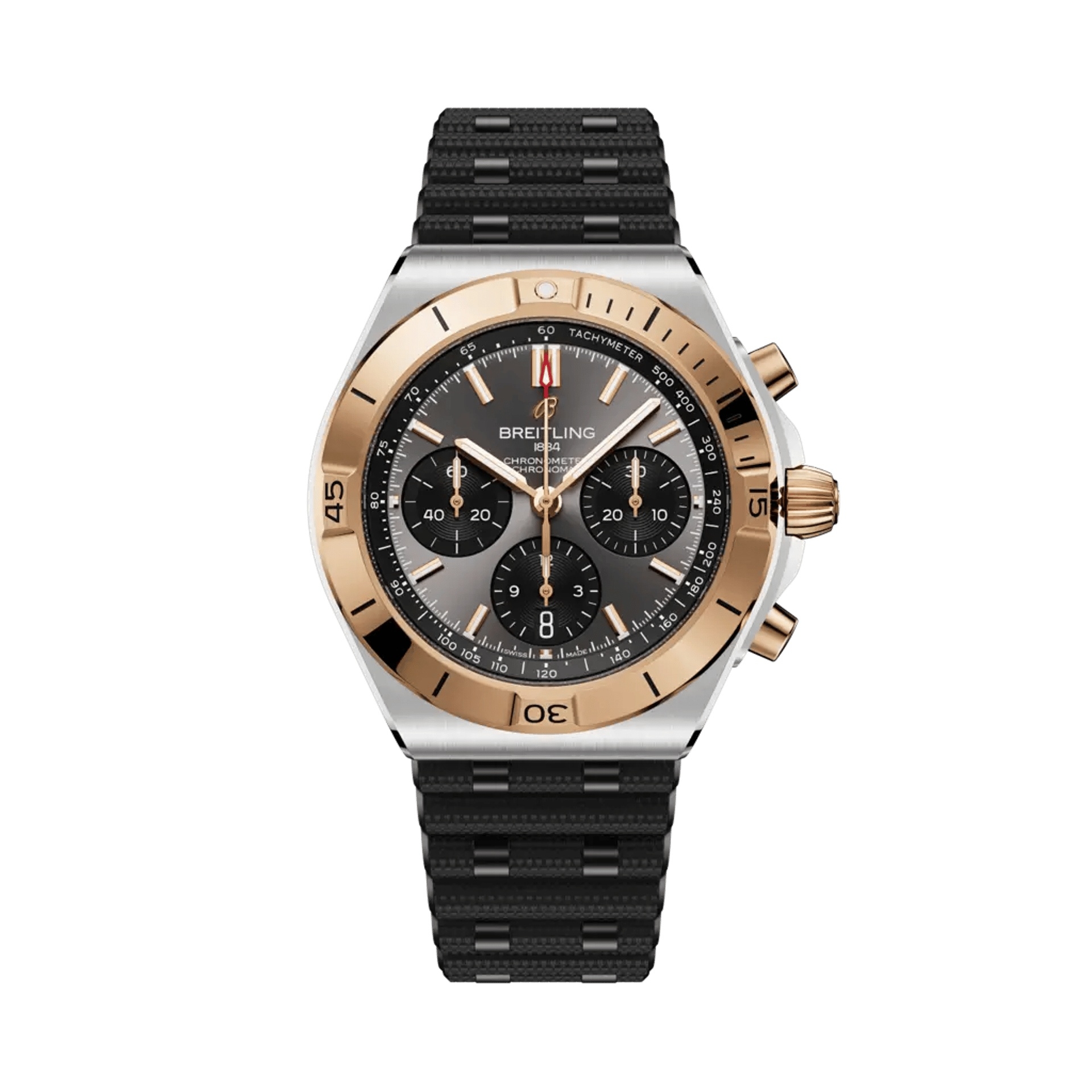 Breitling UB0158101B1S1 : Chronomat B01 42 Stainless Steel - Red Gold / Grey / Rubber