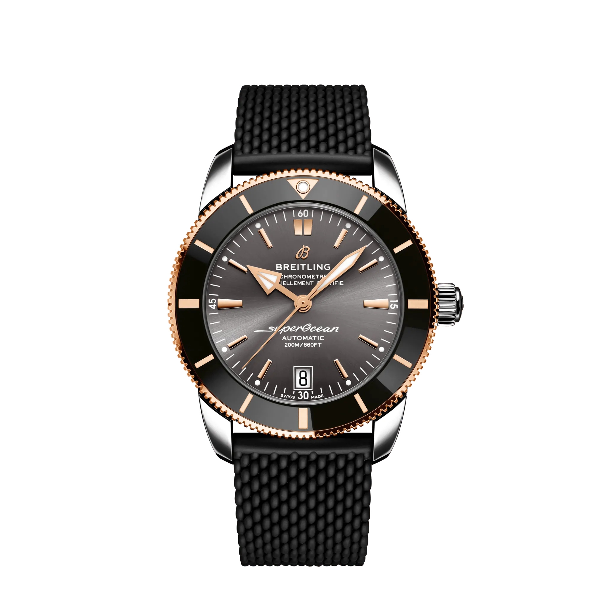 Breitling UB20102A1B1S1 : Superocean Heritage II B20 Automatic 42 Stainless Steel / Red Gold / Antracite / Switzerland