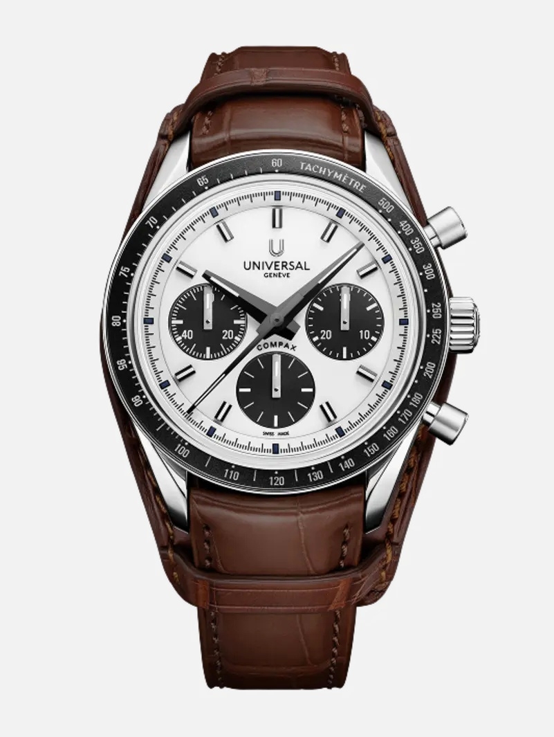 Universal Geneve UGCO001 : Compax Prêt-à-Porter Stainless Steel / White