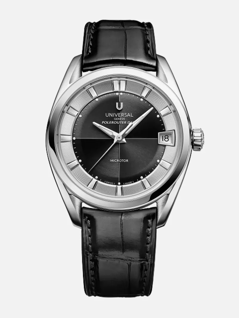 Universal Geneve UGPO001 : Polerouter Prêt-à-Porter Date Stainless Steel / Black