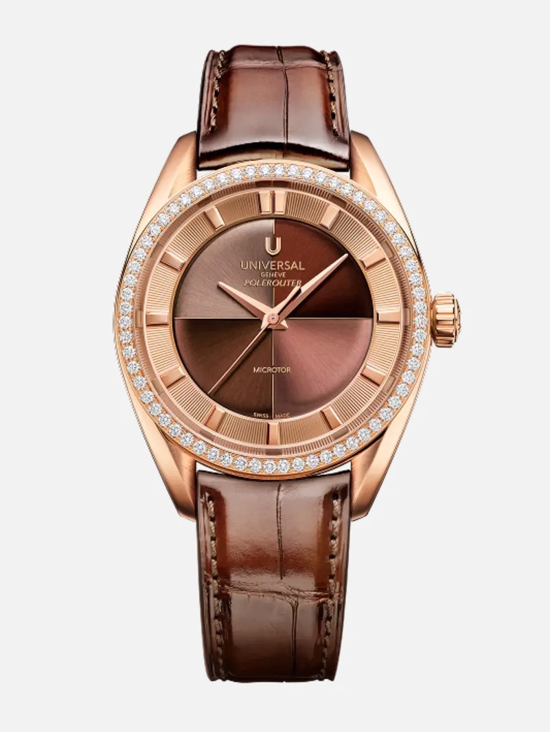 Universal Geneve UGPO010 : Polerouter Camaïeu Rose Gold - Diamond / Toffee