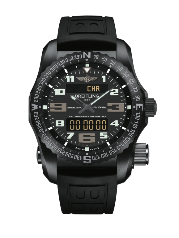 Breitling V76325221B1S1 : Emergency II Night Mission / Black / Rubber / Folding