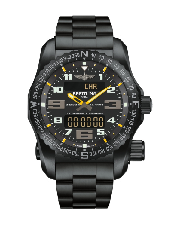 Breitling V76325A4/BC46/159V : Emergency II Night Mission / Black-Yellow / Bracelet