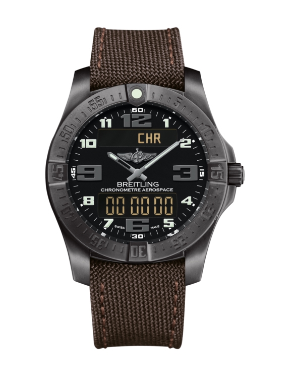 Breitling V7936310/BD60/108W/M20DSA.1 : Aerospace Evo Night Mission / Black / Military / Foldng
