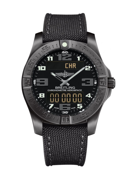 Breitling V7936310/BD60/109WM20DSA.1 : Aerospace Evo Night Mission / Black / Military / Folding