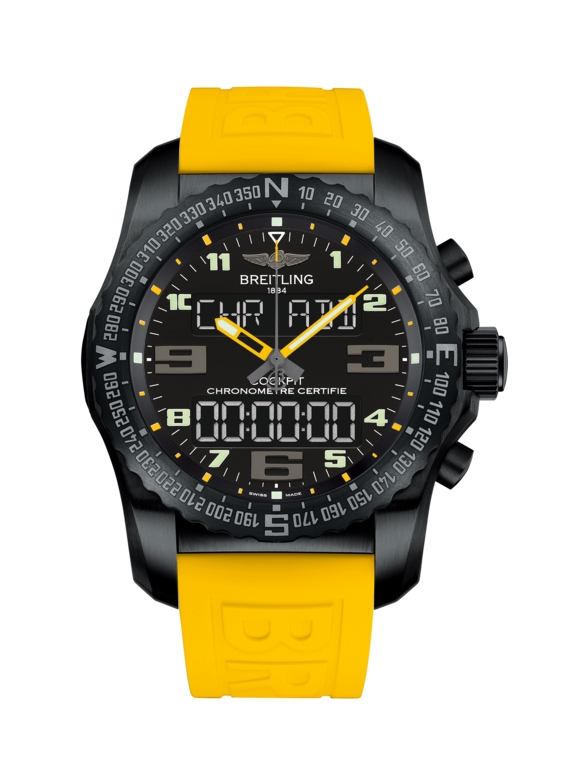 Breitling VB5010A4/BD41/242S/V20DSA.4 : Cockpit B50 Night Mission / Black-Yellow / Rubber / Folding