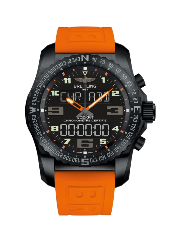 Breitling VB5010A5/BD41/241S/V20DSA.2; : Cockpit B50 Night Mission / Black-Orange / Rubber / Folding