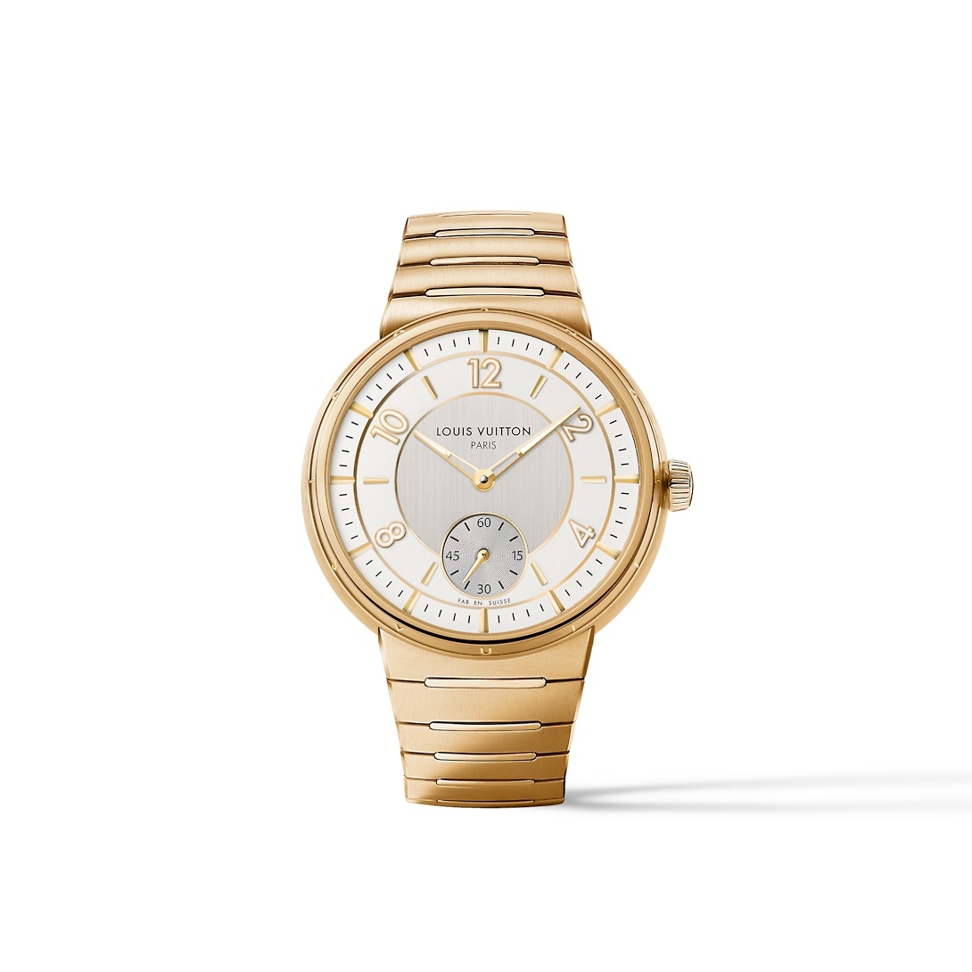 Louis Vuitton W1YG10 : Tambour Automatic Yellow Gold / Silver / Bracelet