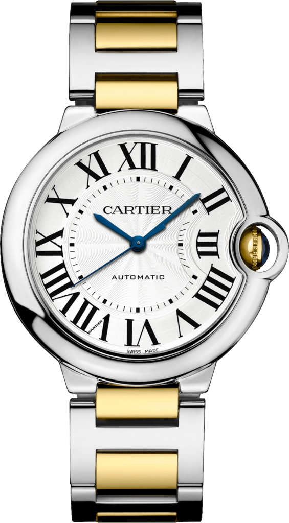 Cartier W2BB0012 : Ballon Blue de Cartier 36 Automatic Stainless Steel / Yellow Gold / Silver / Bracelet