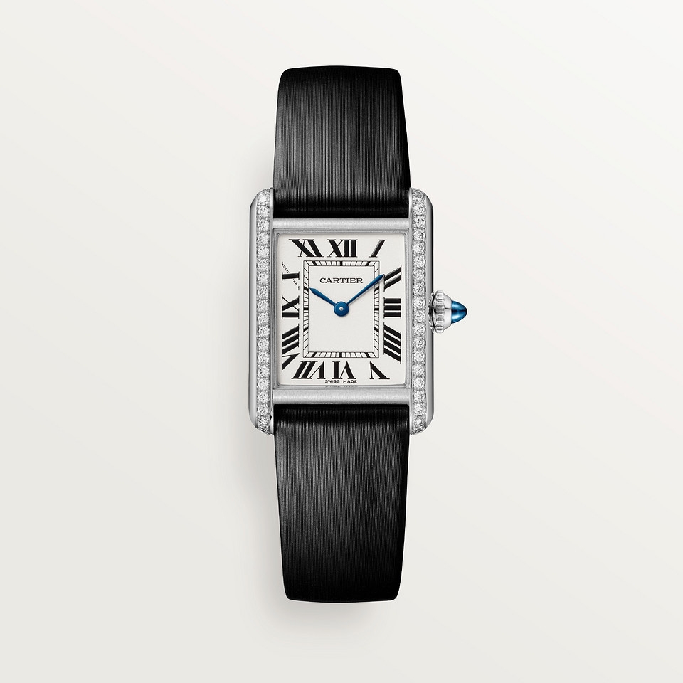 Cartier W4TA0016 : Tank Must Small Quartz Stainless Steel - Diamond / Silver