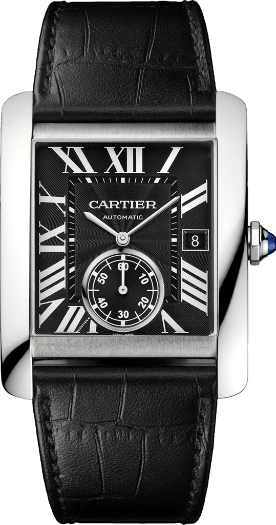 Cartier W5330004 : Tank MC 34.3 Stainless Steel / Black