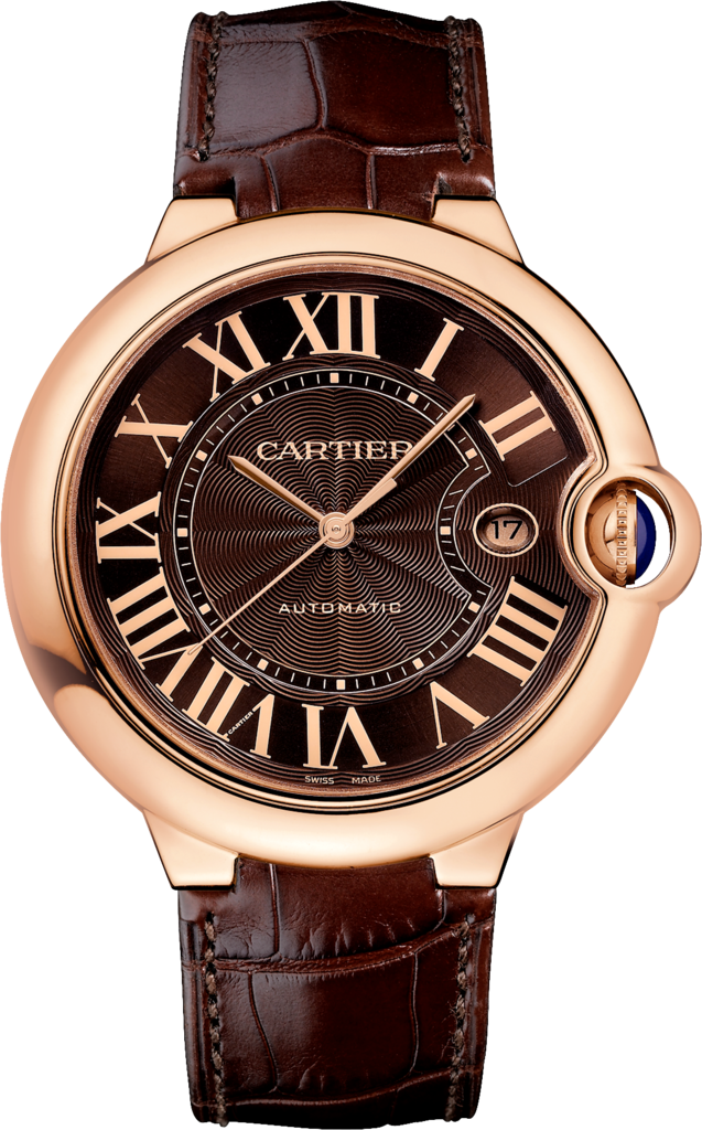 Cartier W6920037 : Ballon Blue de Cartier 42 Automatic Pink Gold / Chocolate
