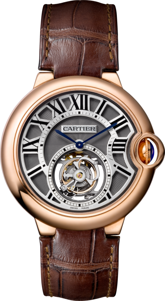 Cartier W6920104 : Ballon Blue de Cartier 39 Flying Tourbillon Pink Gold / Grey