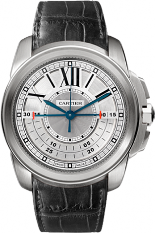 Cartier W7100005 : Calibre de Cartier Central Chronograph White Gold / Silver