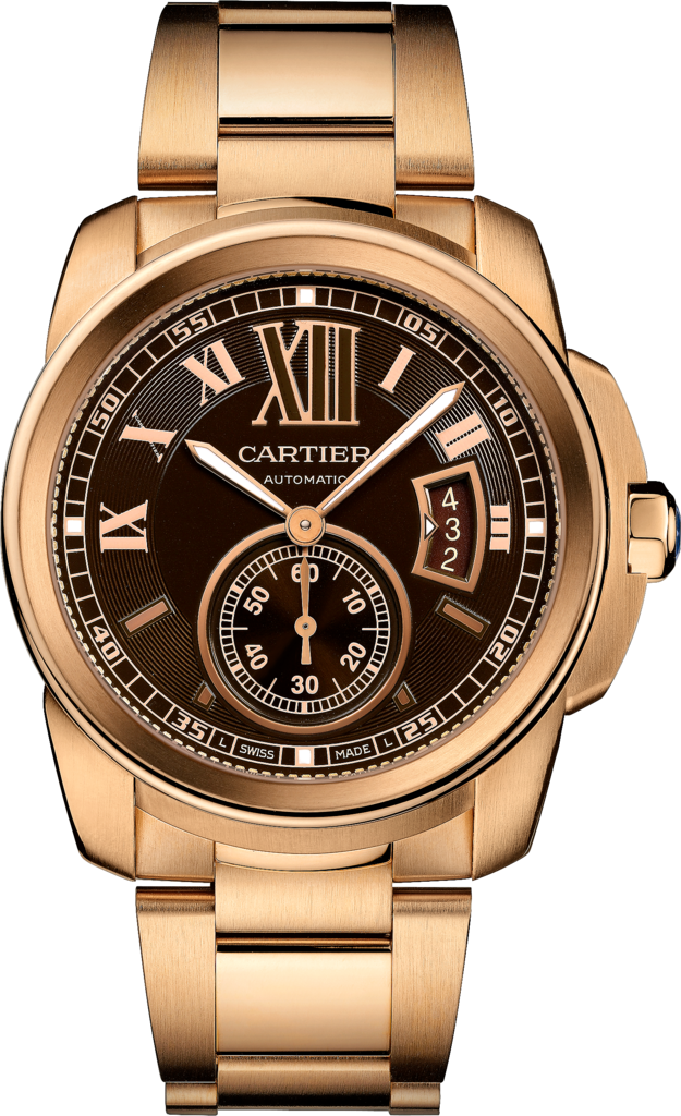 Cartier W7100040 : Calibre de Cartier 42 Pink Gold / Chocolate / Bracelet