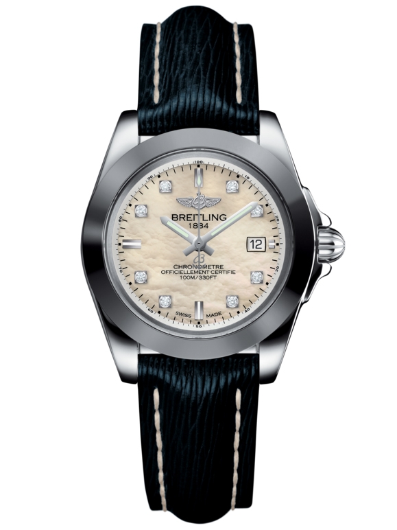 Breitling W7133012/A801/210X/A14BA.1 : Galactic 32 Sleek Edition Stainless Steel / Pearl Diamond / Sahara