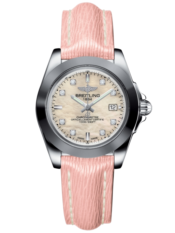 Breitling W7133012/A801/238X/A14BA.1 : Galactic 32 Sleek Edition Stainless Steel / Pearl Diamond / Sahara
