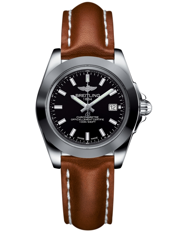Breitling W7133012/BF62/406X/A14BA.1 : Galactic 32 Sleek Edition Stainless Steel / Trophy Black / Calf