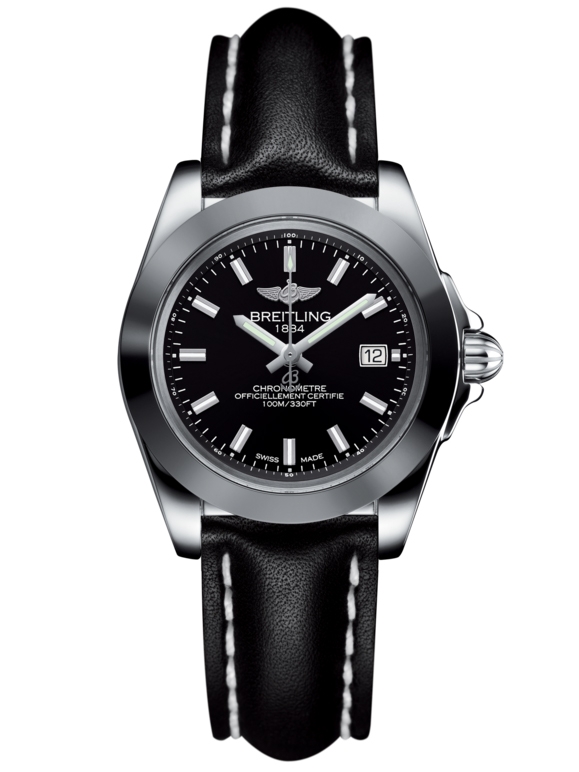 Breitling W7133012/BF62/408X/A14BA.1 : Galactic 32 Sleek Edition Stainless Steel / Trophy Black / Calf